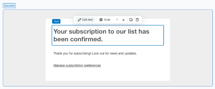 success section