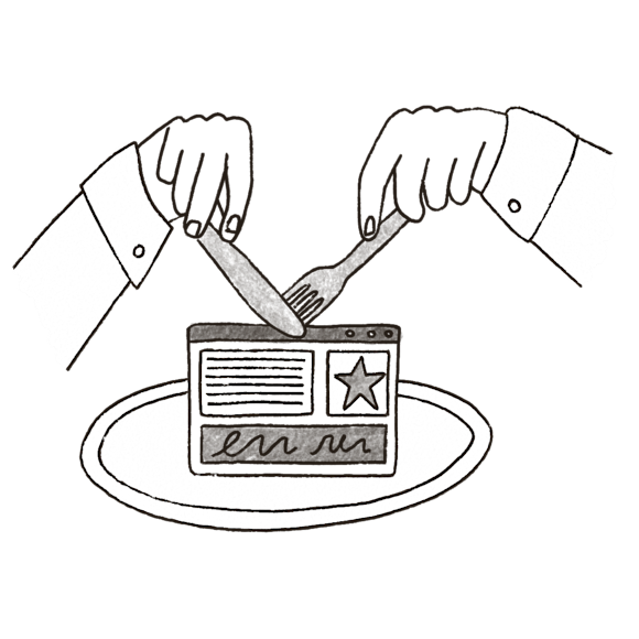 Fork and knife, website