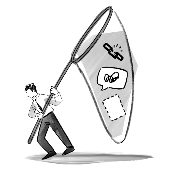 Man with a large net