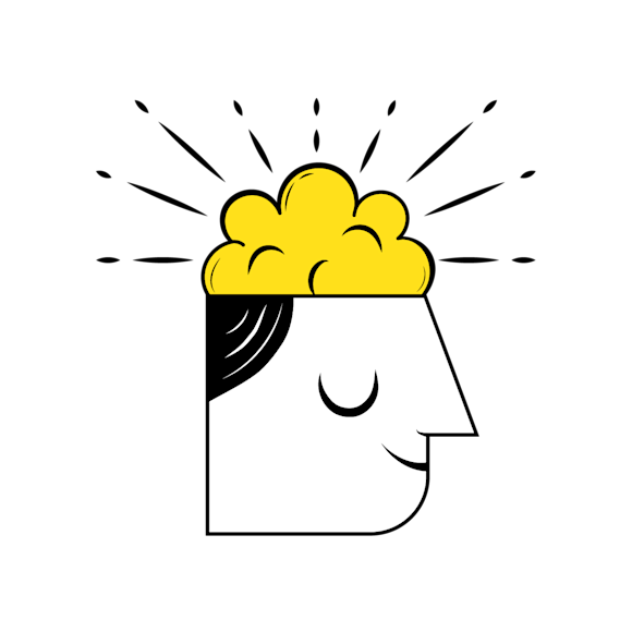 website host - illustration of a large yellow foamy head overflowing and radiating energy lines