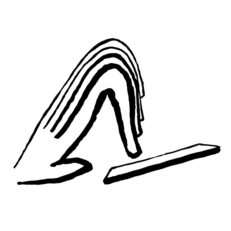Illustration of long hands poised at a touchscreen