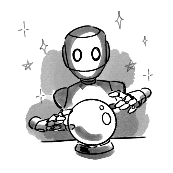 Robot and crystal ball
