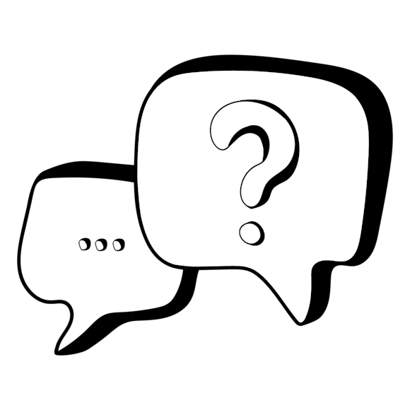 two conversation bubbles