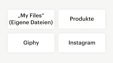 Verwaltung aller digitalen Marketing-Assets an einem Ort mit Content-Studio von Mailchimp.