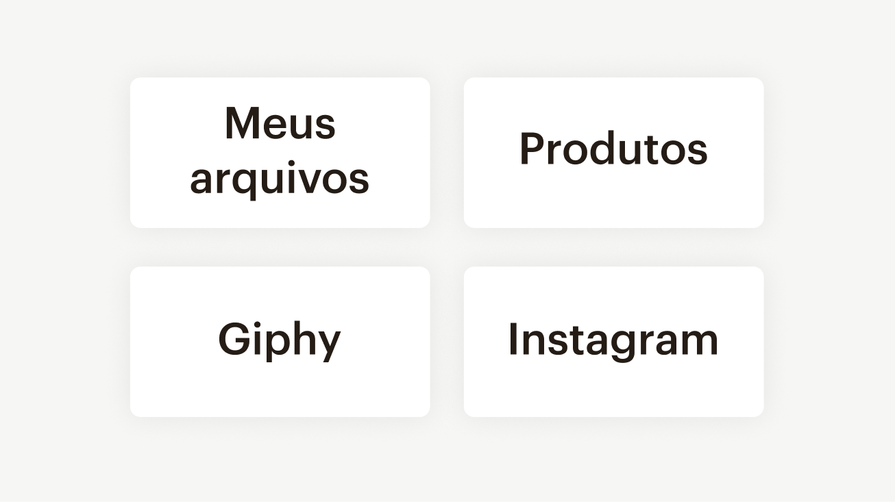 Gerenciamento de todos os ativos de marketing digital em um só lugar com o Estúdio de Conteúdo do Mailchimp.