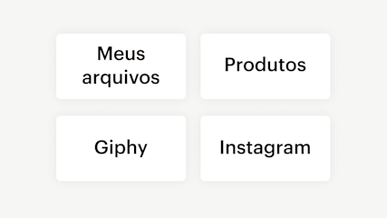 Gerenciamento de todos os ativos de marketing digital em um só lugar com o Estúdio de Conteúdo do Mailchimp.