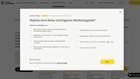 Screenshot der geführten Tarifauswahl von Mailchimp