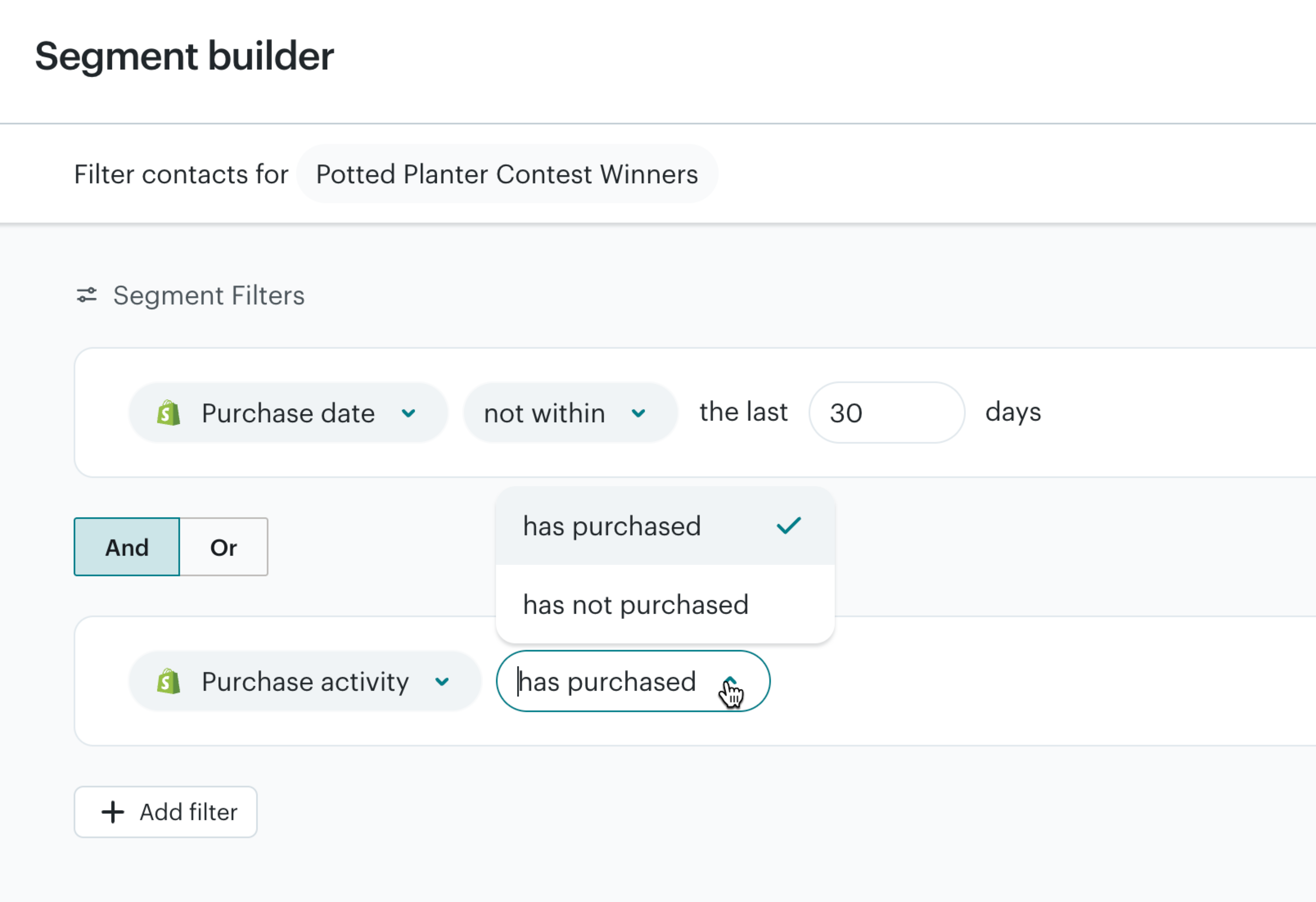 Segment builder Preview