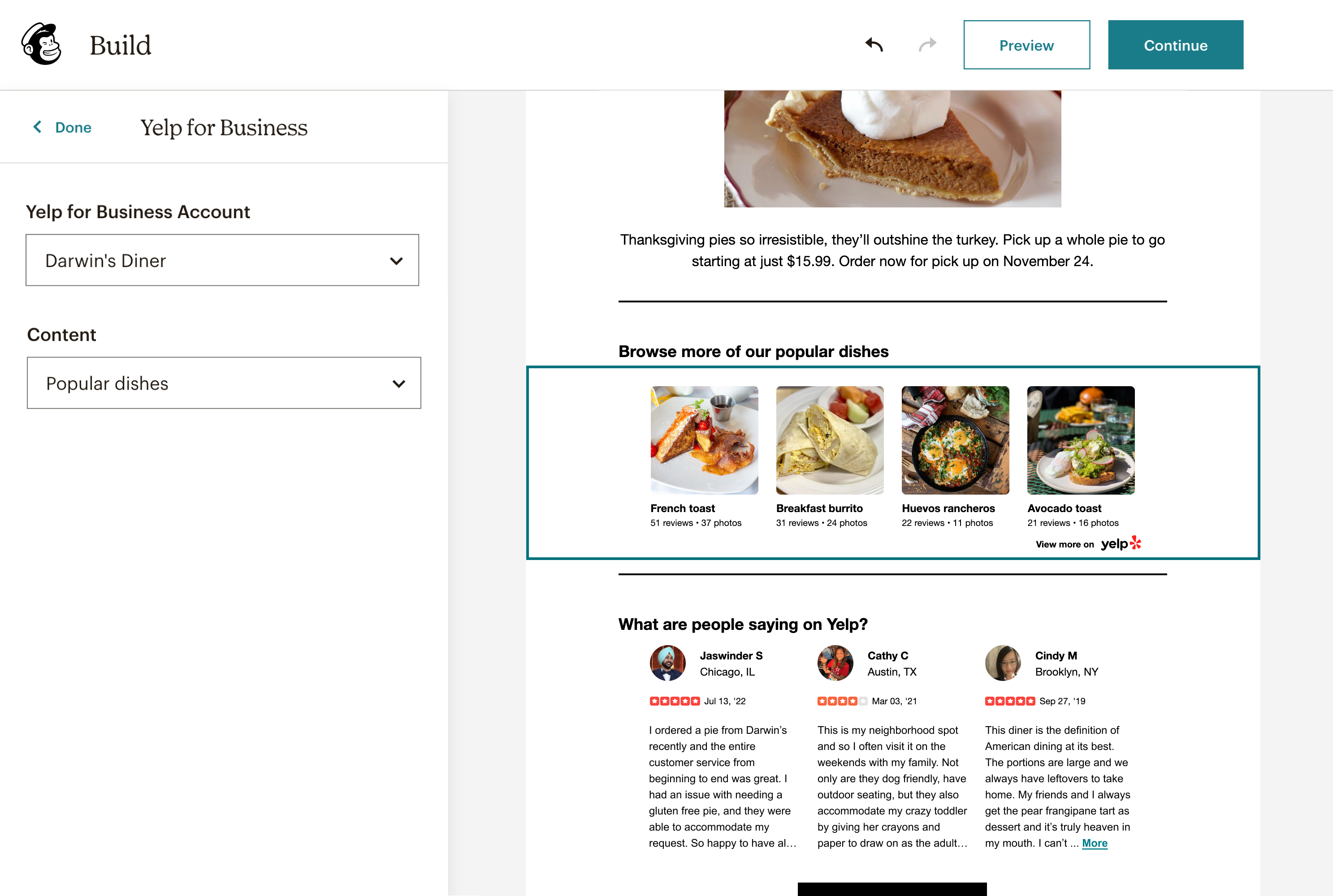Yelp for Business | Mailchimp