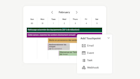Vue du calendrier du gestionnaire de campagne de Mailchimp