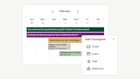 Kalenderansicht des Campaign Manager von Mailchimp