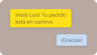 Imagen que presenta una interfaz de usuario abstracta flotante de mensajes de texto, que demuestra cómo los usuarios pueden aumentar la interacción y la retención de clientes con SMS transaccionales.