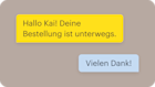 Das Bild zeigt eine schwebende, abstrakte Benutzeroberfläche von Textnachrichten, die veranschaulicht, wie User das Engagement und die Kundenbindung mit transaktionalen SMS steigern können.