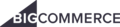 BigCommerce logo featuring a dark blue triangle and the word "BIGCOMMERCE" in capital letters.