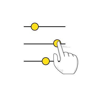 know your audience - illustration of a hand selecting different sliders