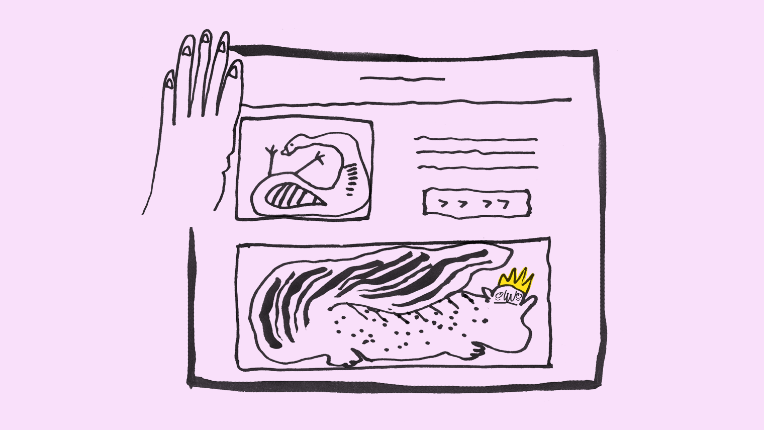 A person scrolling through a webpage