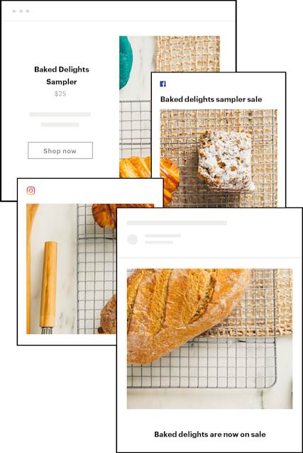 Baked Delights social posting campaign 