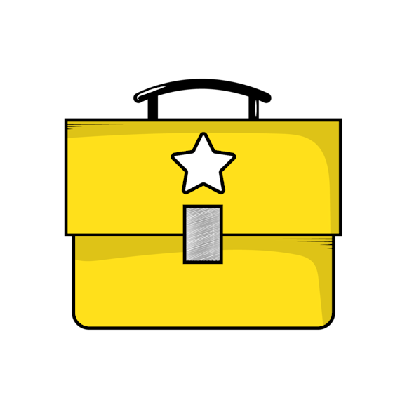 new business email - A yellow briefcase with a star on it