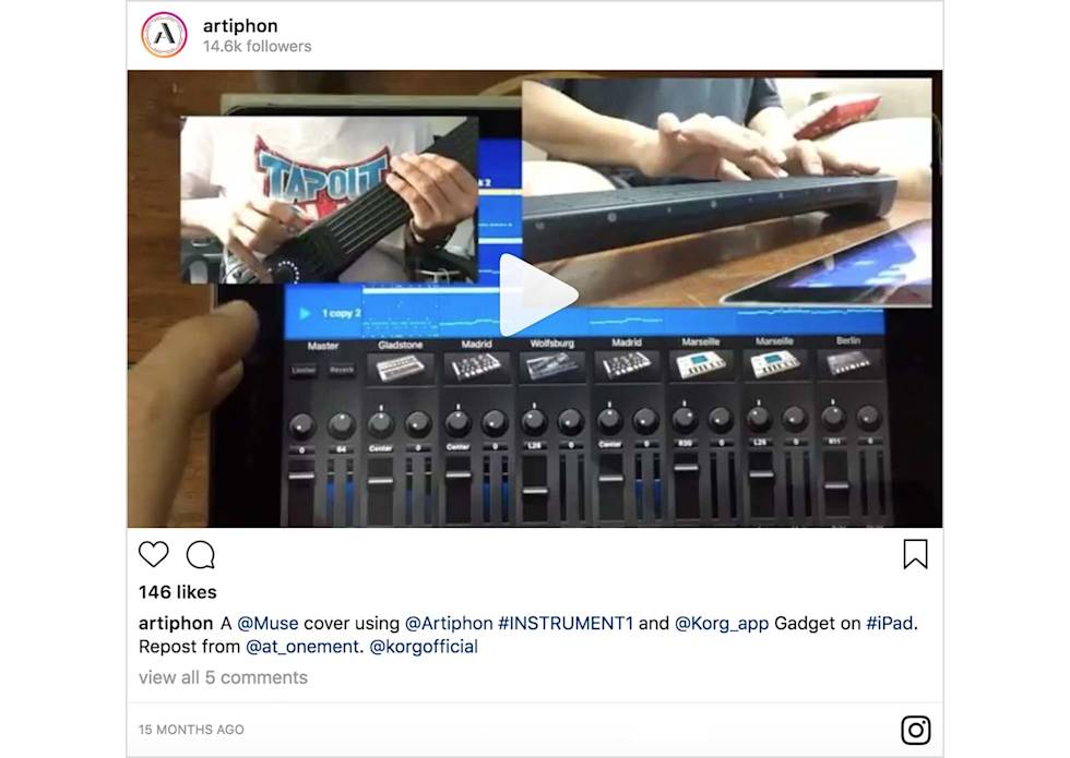 An Instagram post from Artiphon