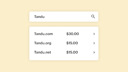 Searching for landing page website domains to match the company’s brand.