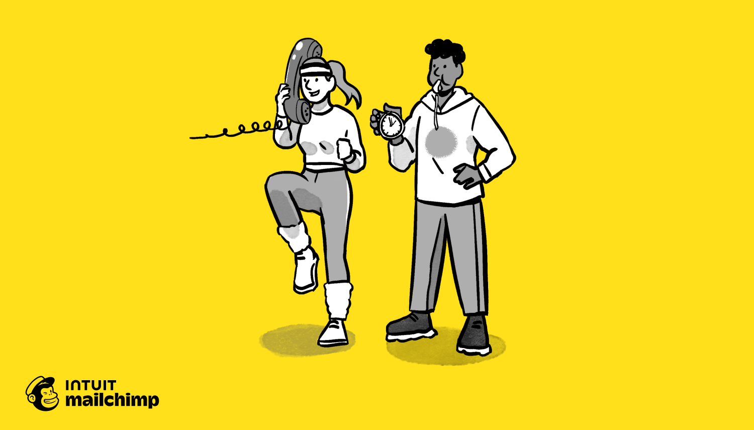 Person working out while on the phone, next to a coach