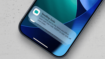 An example of a seasonal Mailchimp SMS message highlighting promotions