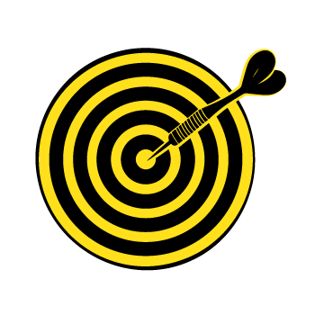 video or image attachment - Five yellow and black circular targets arranged horizontally, each with arrows hitting the bullseye, showing progression from left to right