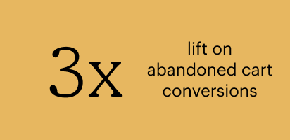 3x lift on abandoned cart conversions