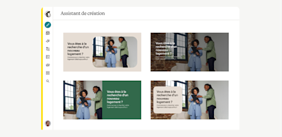 Exemple de l'outil Creative Assistant de Mailchimp