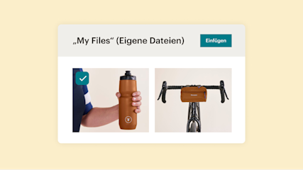 Produktbilder in Content-Studio von Mailchimp importieren.