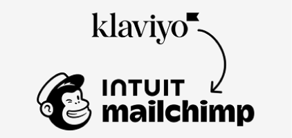 klaviyo x intuit mailchimp logo