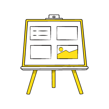 create a storyboard - A presentation board 