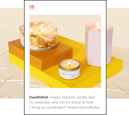 Abstract UI of an IG post created to celebrate a fun holiday or trend 