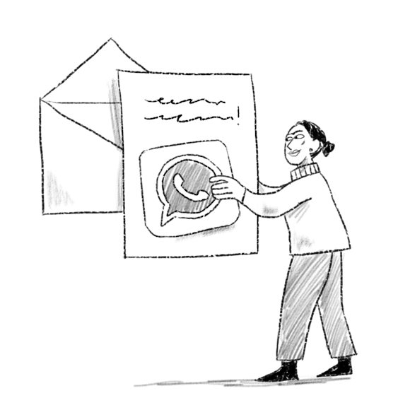Put a WhatsApp link in your emails for instant conversations