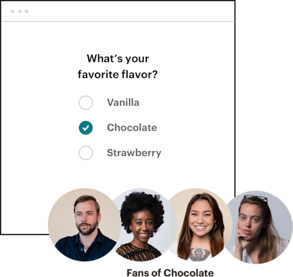 A survey form asking "What's your favorite flavor?"