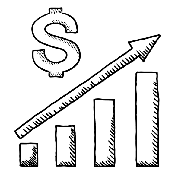 bar graph trending upwards