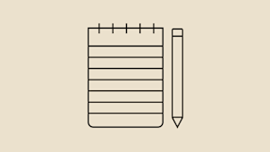 An icon with a notepad and pencil that represents field notes tailored for agencies.