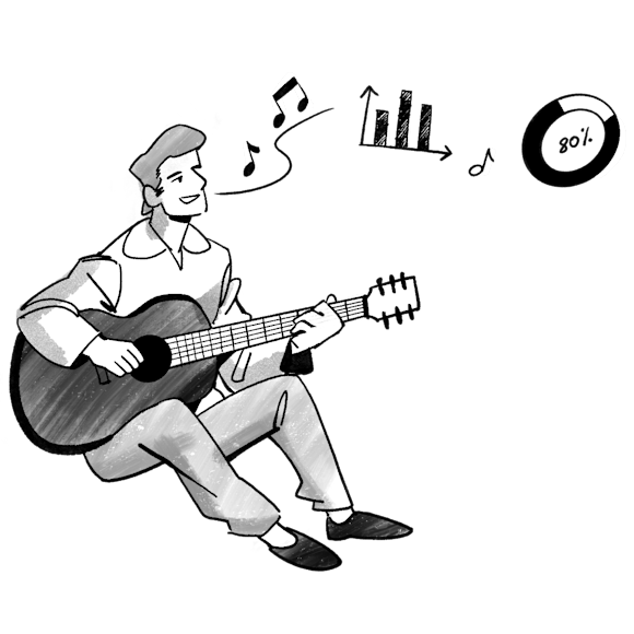 Man playing an acoustic guitar
