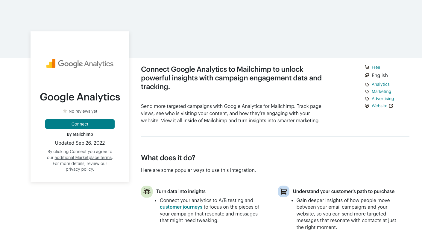 Using Google Analytics Steps Mailchimp | Help | Connect Mailchimp to Google Analytics audiences ...