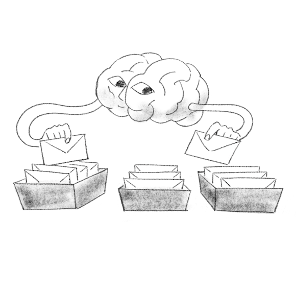 Intelligent inboxes use algorithms to sort and filter emails automatically