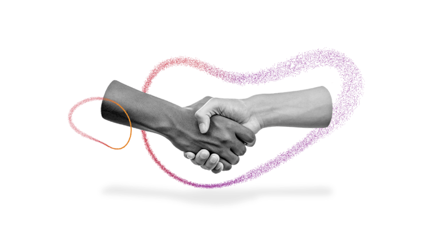 Image of two hands shaking. 