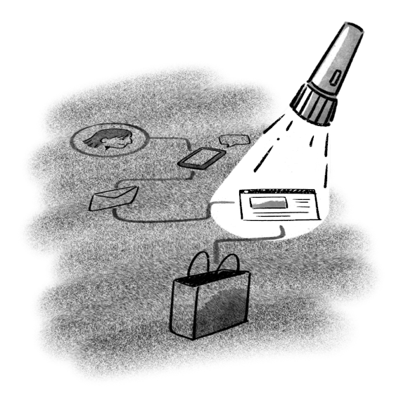 Spotlight on a step in the omnichannel flow