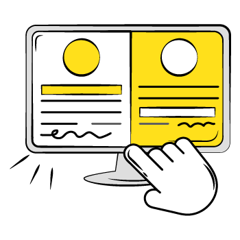static vs flexible budgeting -  line drawings of a computer monitor with two different layouts