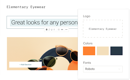 New website builder for Fall Feature Page story