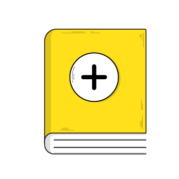 IPAA email requirements - Yellow book icon with a plus symbol in a white circle on the cover