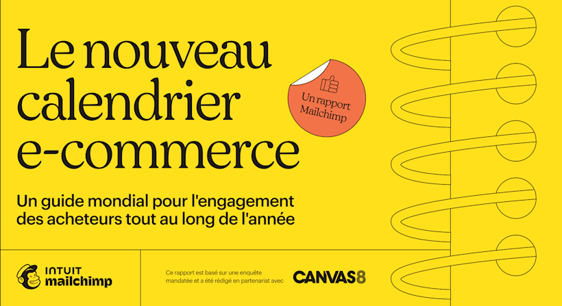 L'image montre la couverture du rapport, Le nouveau calendrier e-commerce, un guide mondial pour stimuler l'engagement des acheteurs tout au long de l'année
