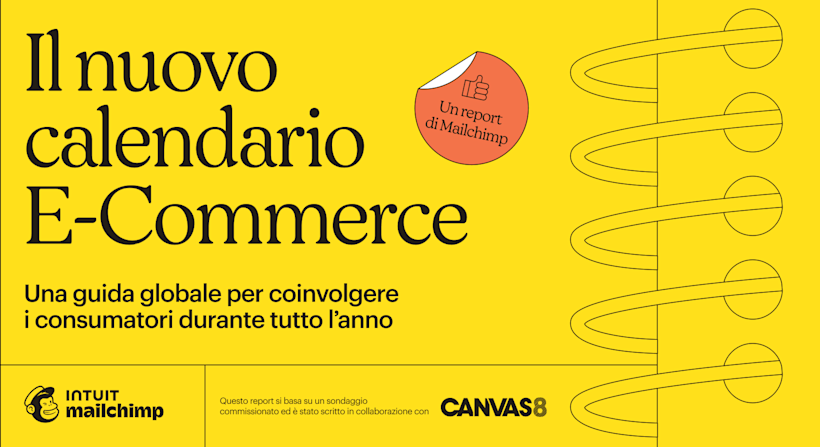 L'immagine mostra la copertina del report, Il nuovo calendario di e-commerce, una guida globale per coinvolgere i consumatori tutto l’anno