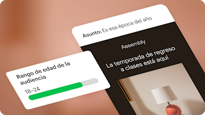 Un ejemplo de un correo electrónico que promociona ofertas de vuelta a clases. Este correo electrónico se personalizó para el público objetivo, en este caso, un rango de edad de 18 a 24 años.