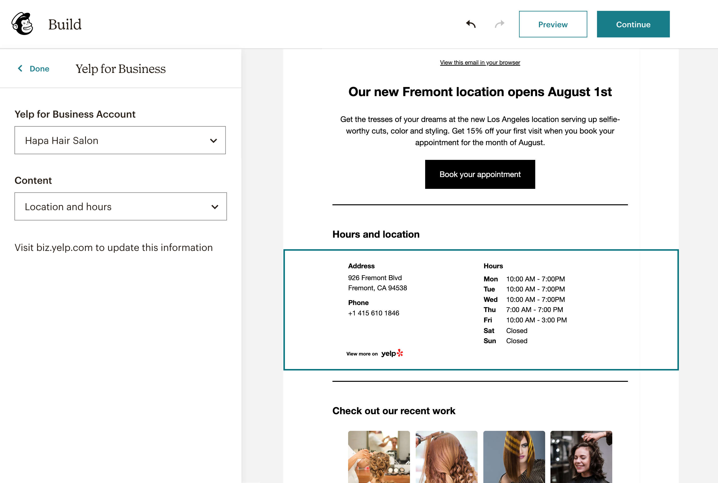 Yelp for Business | Mailchimp