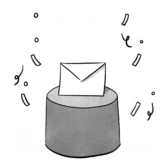 Alt Text: email on a pedastol 